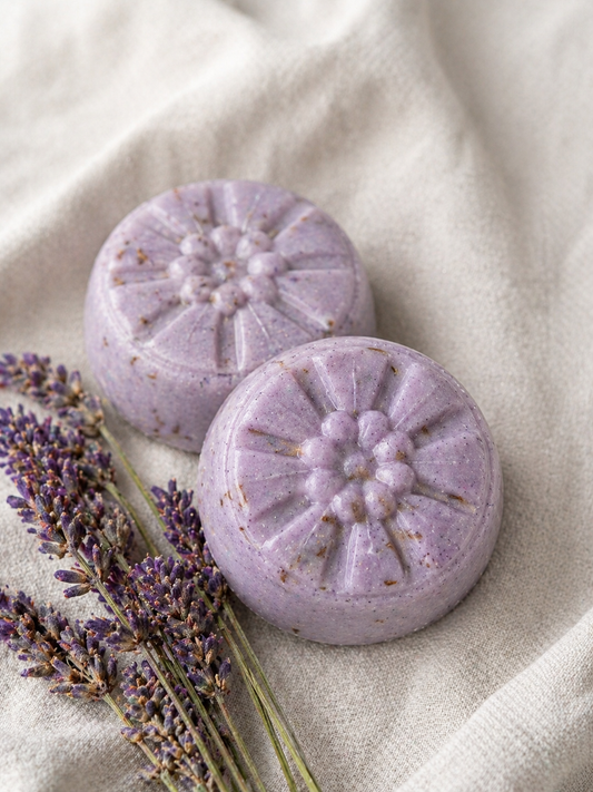 Lavender Calm Soap with dried lavender buds — Shuchi Rituals